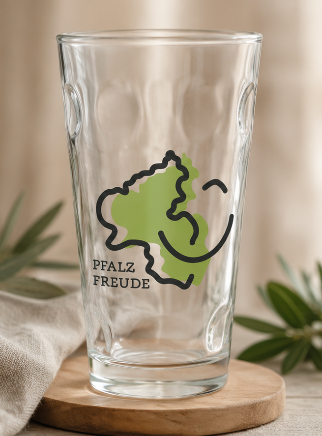 Glas mit individuellem Logo